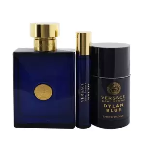 Versace Pour Homme Dylan Blue Gift Set 100ml Eau de Toilette + 10ml Eau de Toilette + 75g Deodorant Stick
