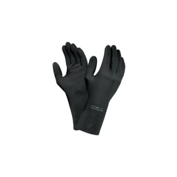 87-950 Extra Black Natural Rubber Latex Gloves - Size 8.5-9"