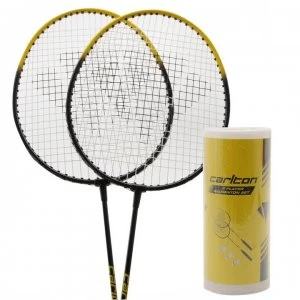 Carlton 2 Player Badminton Set - Black/Yellow