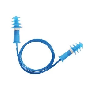 KeepSafe Moulded Detectable Corded Earplugs Blue Pack of 200 Ref 254164