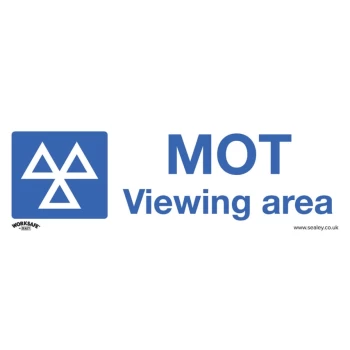 Safety Sign - MOT Viewing Area - Self-Adhesive Vinyl