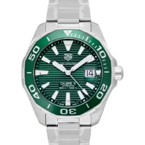 Aquaracer 300M Automatic Green Dial Stainless Steel Mens Watch