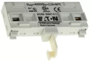 Eaton Auxiliary Contact - 1NO, 1 Contact, Front Mount, 1 A ac, 2 A dc