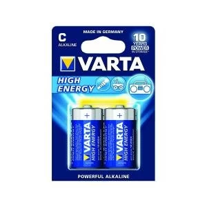 Varta C High Energy Battery Alkaline Pack of 2 4914121412
