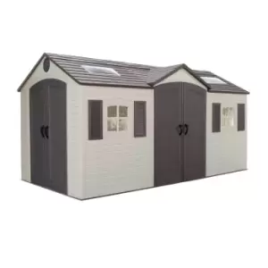 Lifetime 15 Ft X 8 Ft Outdoor Storage Shed- Brown