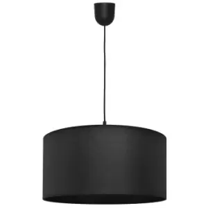 Alba Cylindrical Pendant Ceiling Light Black 40cm
