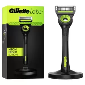 Gillette Labs Neon Night Edition Razor and Stand - wilko