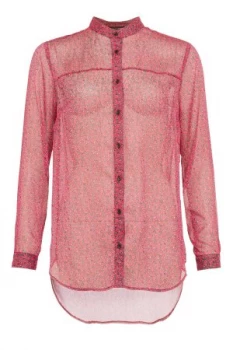 French Connection Aubine Crinkle Shirt Pink