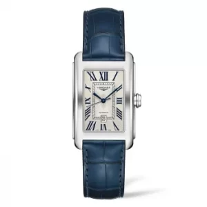 Longines Dolcevita Mens Blue Leather Strap Watch