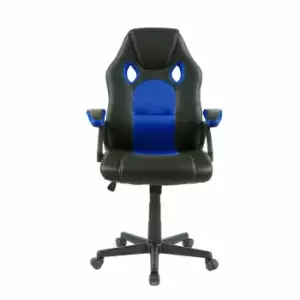 Neo Direct Blue Swivel and Tilt PU Leather Mesh Office Racing Chair