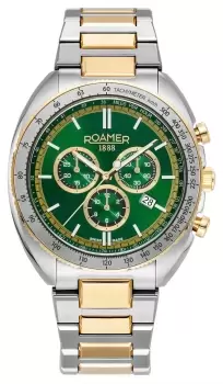 Roamer 868837 47 75 70 Power Chrono (44mm) Green Dial / Gold Watch
