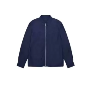 French Connection Denim Zip-Up Shirt - Blue