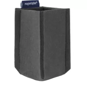 magnetoplan magnetoTray pencil pot, SMALL, HxWxD 100 x 60 x 60 mm, grey, 10+ items