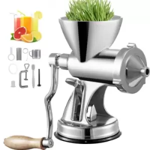 VEVOR Manual Wheatgrass Juicer Wheat Grass Grinder Long Screw Shaft Wheatgrass Juicer 304 Stainless Steel for Juicing Wheatgrass Gingers Apples Grapes