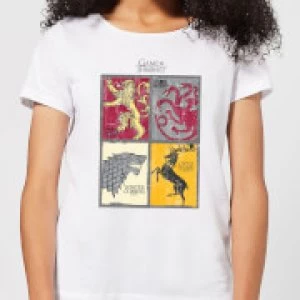 Game of Thrones Houses Womens T-Shirt - White - 5XL