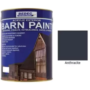Bedec Barn Paint - Matt - Anthracite Grey (RAL 7016) - 2.5L - Anthracite Grey (RAL 7016)