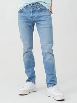 Levis 501 Slim Taper Fit Jeans - Coneflower Clouds, Coneflower Clouds, Size 34, Length Short, Men