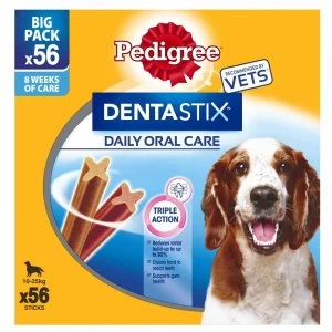 Pedigree 56 pack Dentastix Daily Dental Chews Medium Dog Treats