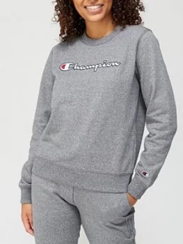 Champion Crew Neck Sweatshirt - Grey, Size S, Women