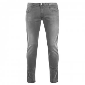 Replay Anbass Slim Jeans Mens - Grey 096