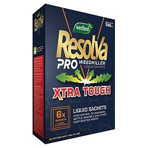 Resolva Pro Xtra Tough Concentrate Weedkiller Liquid Sachets 6 x 100ml
