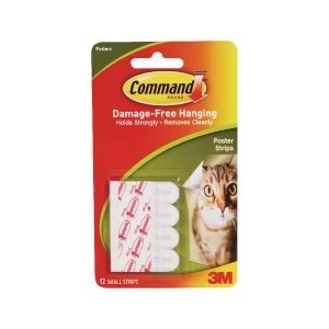 3M Command Adhesive Poster Strips Small Pack of 12 17024