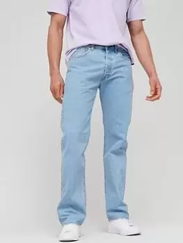 Levis 501&reg; Original Straight Fit Jeans - Stonewash, Canyon Moon, Size 34, Inside Leg R=32", Men