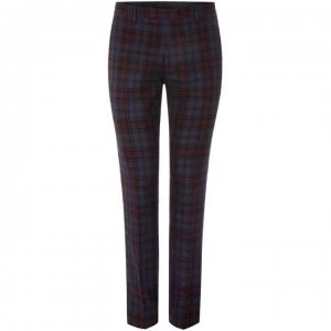 Label Lab Mojito Skinny Fit Checked Suit Trouser - Blue