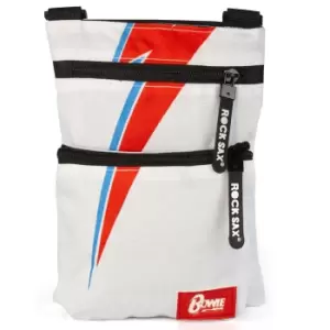Rock Sax Lightning David Bowie Crossbody Bag (One Size) (White/Red)