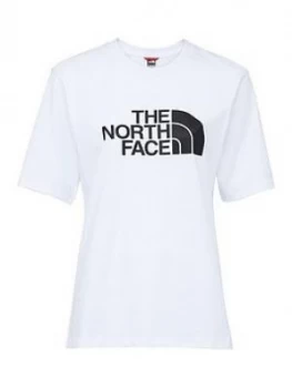 The North Face Boyfriend Easy T-Shirt - White/Black, Size L, Women