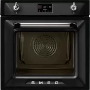 Smeg Victoria SOP6902S2PN Built In Electric Single Oven with added Steam Function - Black - A+ Rated