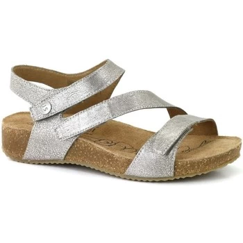 Josef Seibel Tonga 25 Womens Leather Sandals womens Sandals in Silver,7
