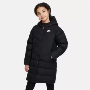Nike Sportswear Big Kids Synthetic-Fill Hooded Parka - Black