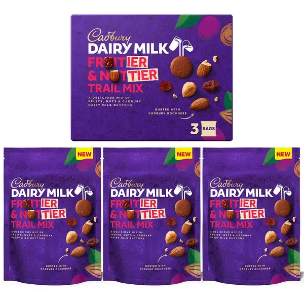 Cadbury Gifts Direct Cadbury Fruitier & Nuttier Trail Mix Bags (Pack of 3) 4305470