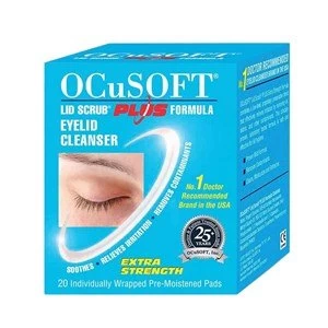 OcuSoft Lid Scrub Plus Eyelid Cleanser Pre Moistened Pads 20 pads
