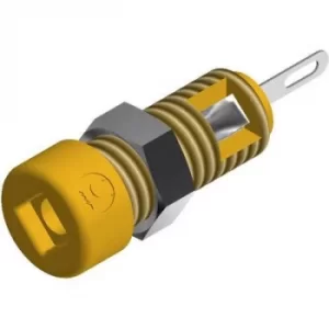 SKS Hirschmann CO MBI 1 Mini jack socket Socket, vertical vertical Pin diameter: 2mm Yellow