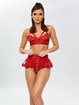 Ann Summers Bodywear The Extrovert Crotchless Set - Bright Red, Bright Red Size M Women