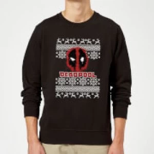 Deadpool Christmas Sweatshirt - Black - S