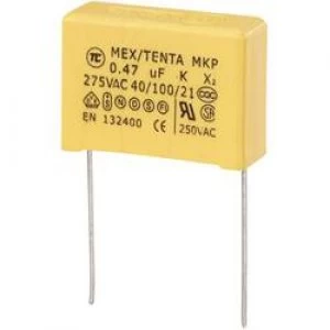 MKP X2 suppression capacitor Radial lead 0.47 uF 275 V AC 10 22.5mm L x W x H 26.5 x 10 x 19mm MKP X2
