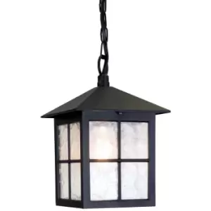 Elstead Winchester - 1 Light Outdoor Ceiling Chain Lantern Black IP43, E27