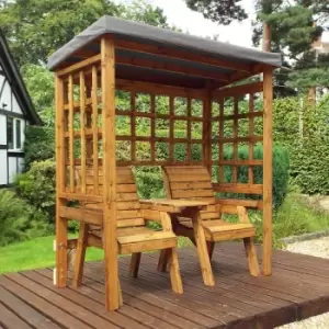 Charles Taylor Henley Twin Seat Arbour with Grey Canopy