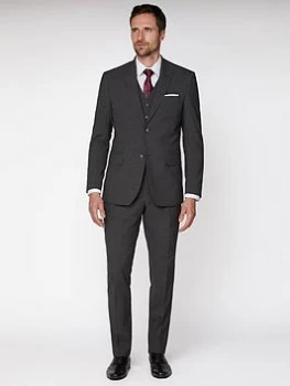 Jeff Banks Grey Marl Texture Regular Fit Travel Suit Jacket - 38R