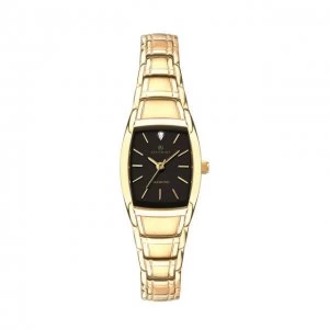 Black And Gold 'Accurist Diamond Bracelet Watch' Watch - 8241
