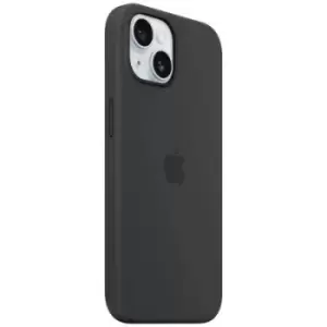 Apple iPhone 15 Black Silicone Case with MagSafe