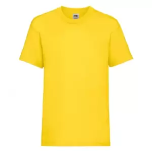 Fruit Of The Loom Childrens/Kids Unisex Valueweight Short Sleeve T-Shirt (12-13) (Yellow)