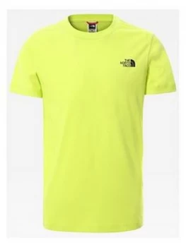 Boys, The North Face Unisex Short Sleeve Simple Dome T-Shirt - Green, Size L=13-14 Years