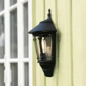 Konstsmide Virgo Outdoor Classic Lantern Flush Wall Light M.Black, IP23