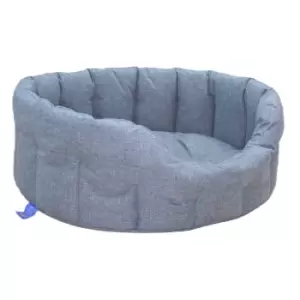 P&L Pet Beds P&L Medium Charcoal Oval Waterproof Dog Bed - wilko