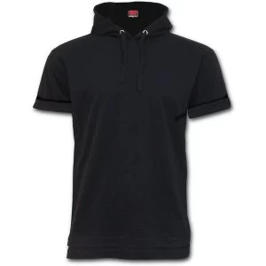 Urban Fashion Fine Cotton Hoodie Mens Medium T-Shirt - Black