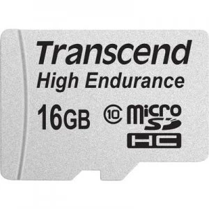 Transcend High Endurance microSDHC card 16GB Class 10 incl. SD adapter
